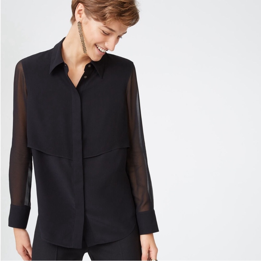 Club Monaco Silk Blouse Size XS